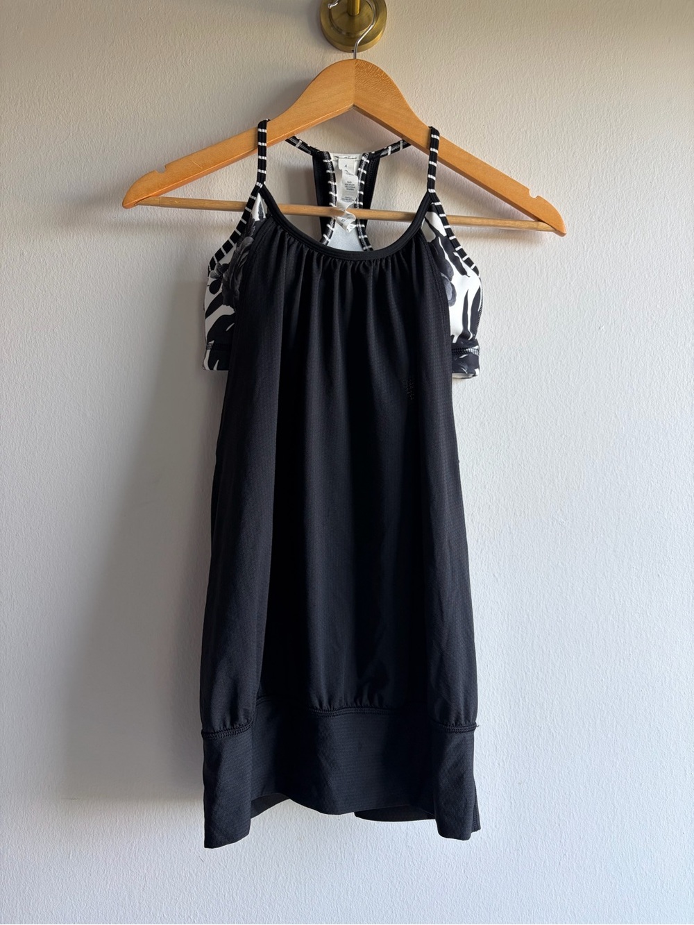 lululemon athletica Black Tank Top with Sports Bra